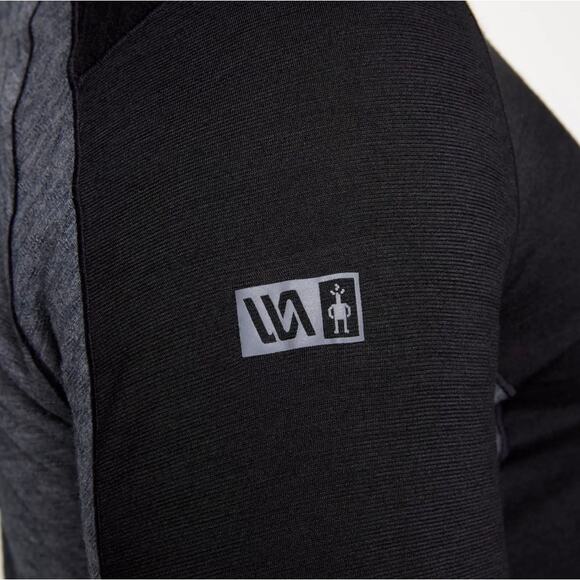 VRST X Smartwool Long Sleeve 1/4 Zip Men L Black Gray Merino Wool Stretchy Shirt - Picture 4 of 12